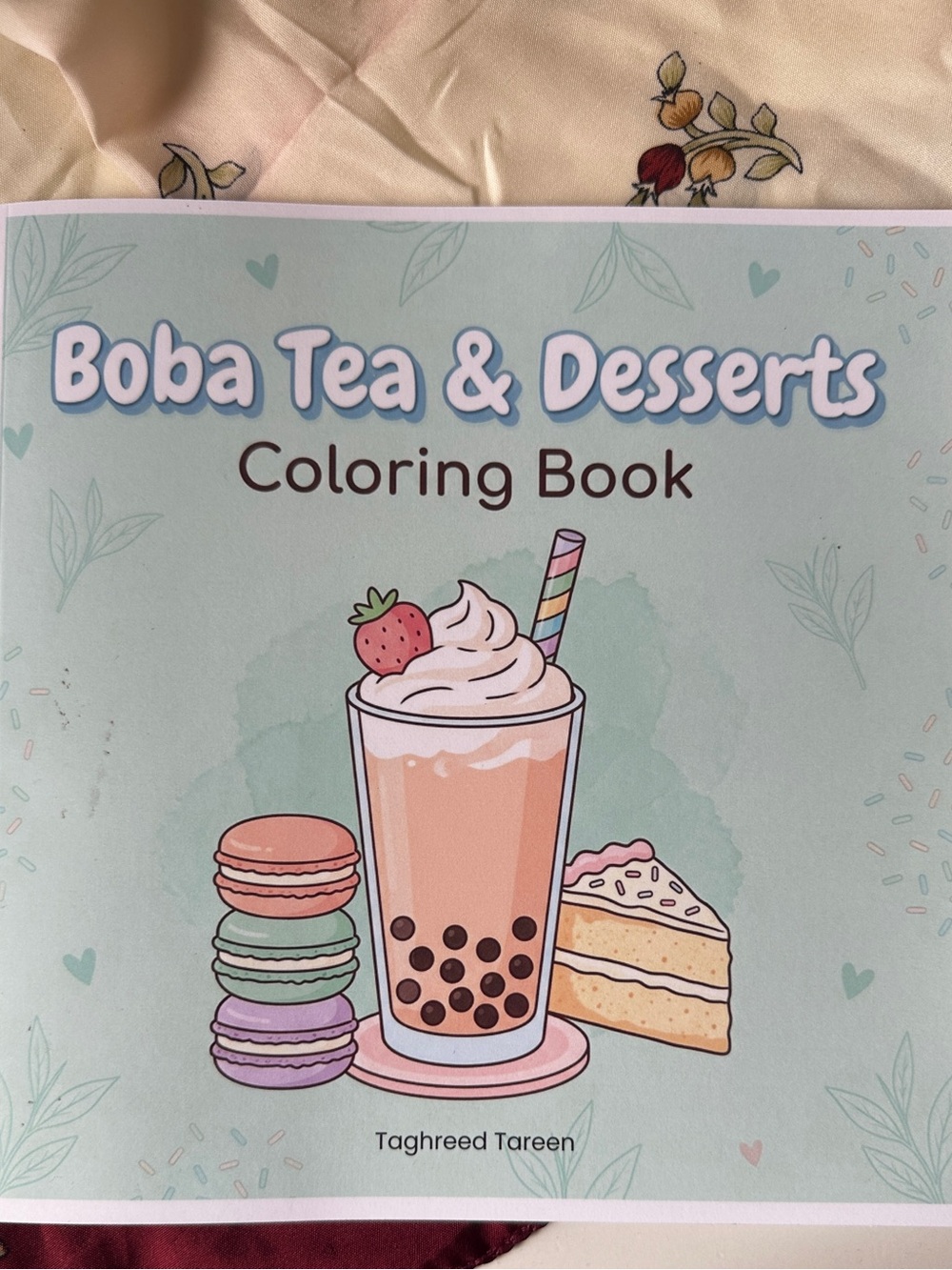 Boba tea and desserts coloring book